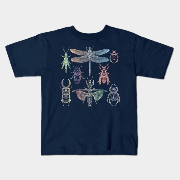 Poly Insectarium Neon Kids T-Shirt by Greydn